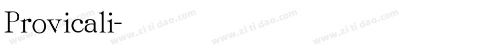 Provicali字体转换