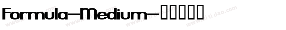 Formula-Medium字体转换