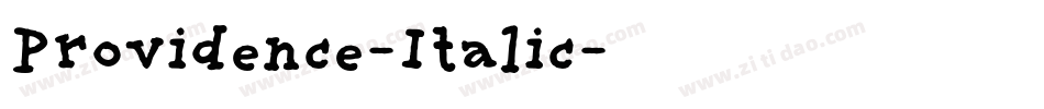 Providence-Italic字体转换