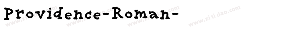 Providence-Roman字体转换