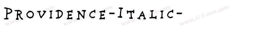 Providence-Italic字体转换