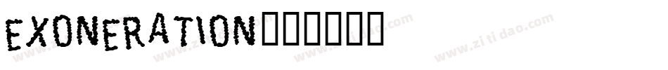 EXONERATION字体转换