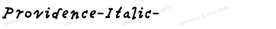 Providence-Italic字体转换