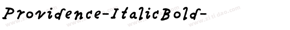 Providence-ItalicBold字体转换