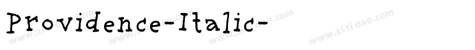 Providence-Italic字体转换