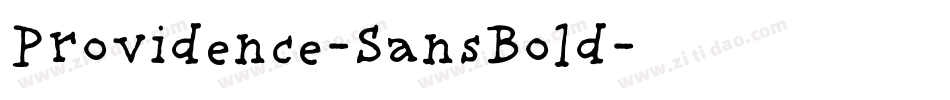Providence-SansBold字体转换