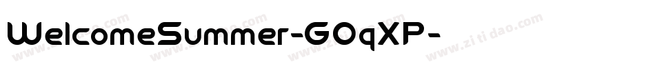 WelcomeSummer-GOqXP字体转换