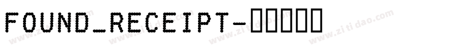 Found_Receipt字体转换
