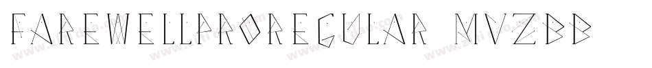 FarewellProRegular-MVZBB字体转换