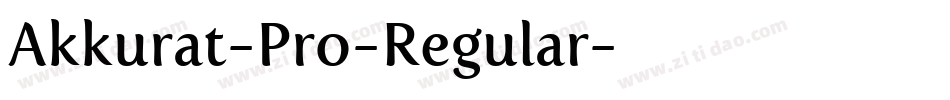 Akkurat-Pro-Regular字体转换