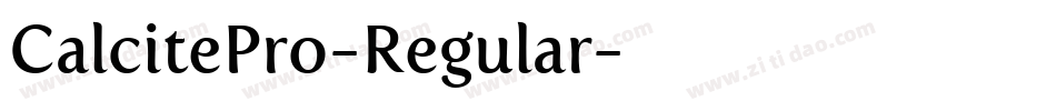 CalcitePro-Regular字体转换