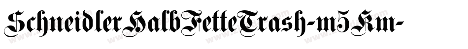 SchneidlerHalbFetteTrash-m5Km字体转换