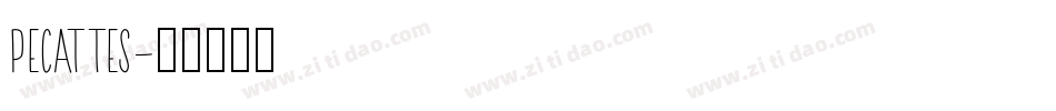 pecattes字体转换