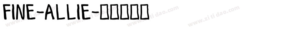 Fine-Allie字体转换
