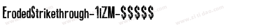ErodedStrikethrough-1lZM字体转换