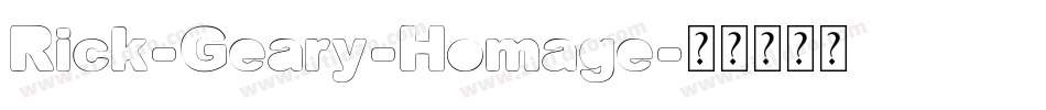Rick-Geary-Homage字体转换