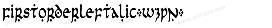 FirstOrderLeftalic-wzPn字体转换