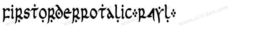FirstOrderRotalic-R4yl字体转换