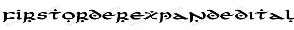 FirstOrderExpandedItalic-2aLw字体转换