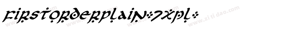 FirstOrderPlain-7xpl字体转换