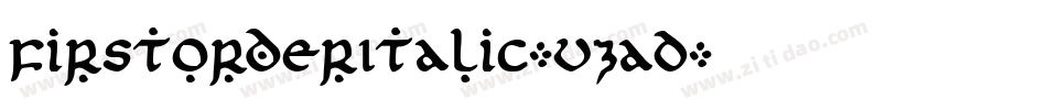 FirstOrderItalic-vzaD字体转换
