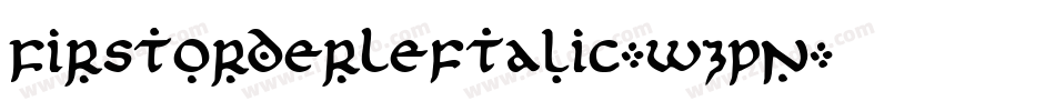 FirstOrderLeftalic-wzPn字体转换
