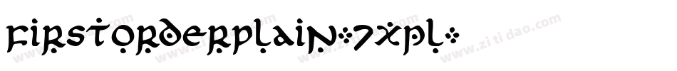 FirstOrderPlain-7xpl字体转换