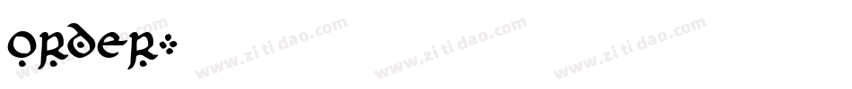 Order字体转换