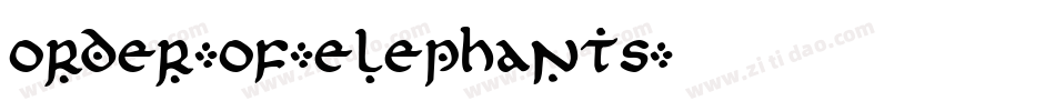 order-of-elephants字体转换