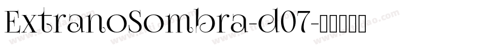 ExtranoSombra-d07字体转换