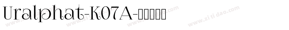 Uralphat-K07A字体转换