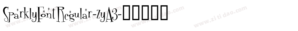 SparklyFontRegular-zyA3字体转换