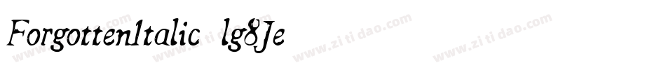 ForgottenItalic-lg8Je字体转换