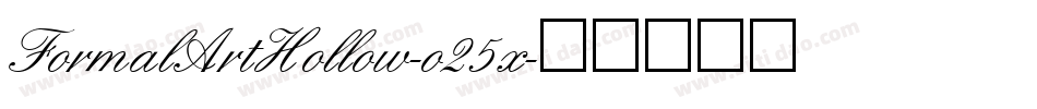 FormalArtHollow-o25x字体转换