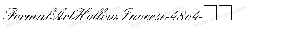 FormalArtHollowInverse-48o4字体转换