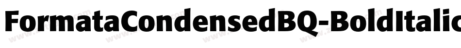 FormataCondensedBQ-BoldItalic字体转换