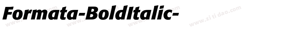 Formata-BoldItalic字体转换