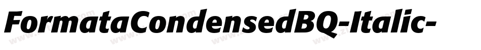 FormataCondensedBQ-Italic字体转换
