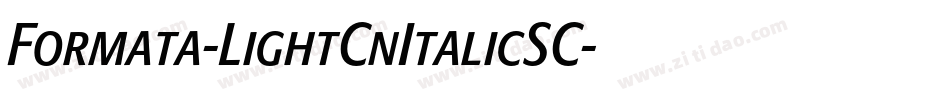 Formata-LightCnItalicSC字体转换