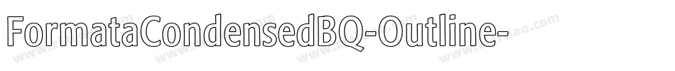 FormataCondensedBQ-Outline字体转换