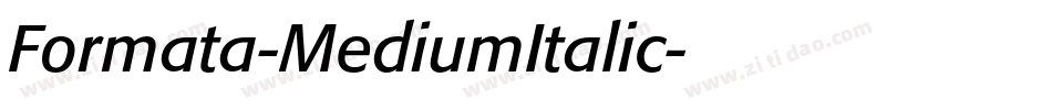 Formata-MediumItalic字体转换