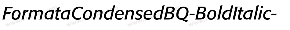FormataCondensedBQ-BoldItalic字体转换