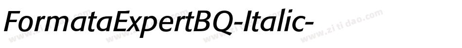 FormataExpertBQ-Italic字体转换