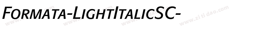 Formata-LightItalicSC字体转换