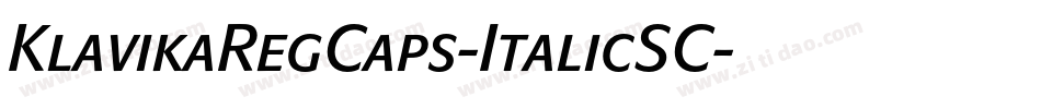 KlavikaRegCaps-ItalicSC字体转换