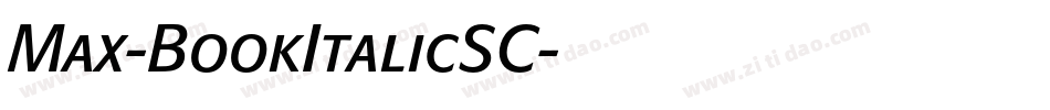 Max-BookItalicSC字体转换