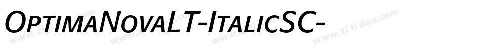 OptimaNovaLT-ItalicSC字体转换