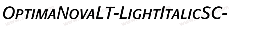 OptimaNovaLT-LightItalicSC字体转换