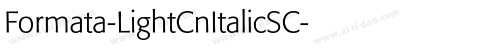 Formata-LightCnItalicSC字体转换