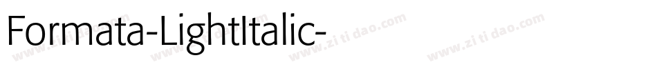 Formata-LightItalic字体转换